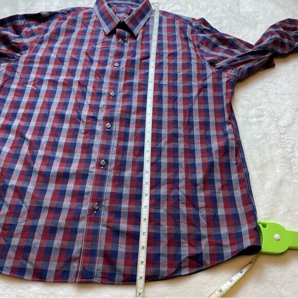 Untuckit Plaid Pomerol Button Down Shirt Size XXL Slim Fit - Picture 8 of 9